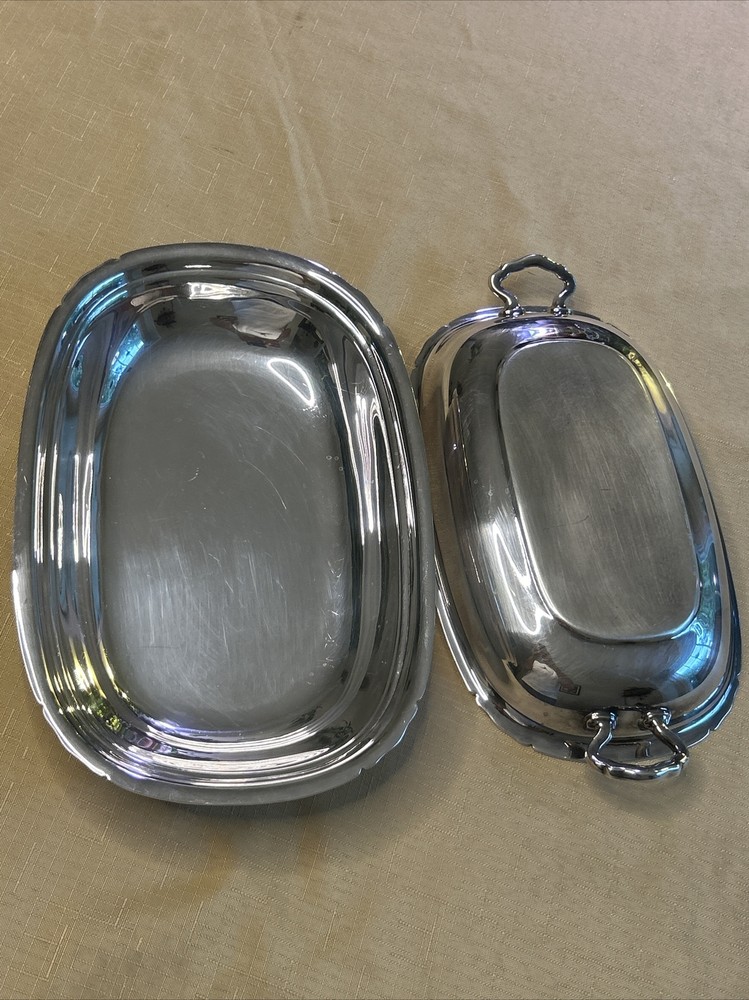 Reed and Barton 5001 Mayflower Lidded Oval Serving Plate