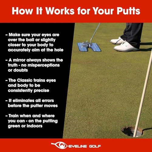 Genuine Alignment Putting Mirror - Classic Putting Alignment Mirror - LARGE