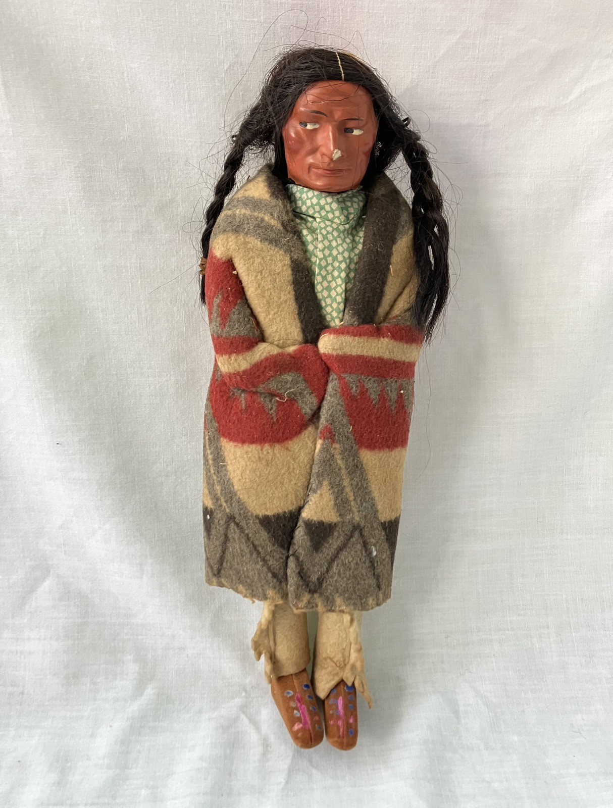 Vintage Skookum Male Native American Doll - 13 Inches Tall