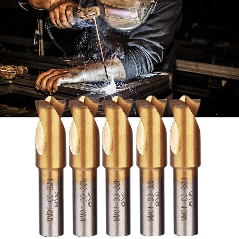 5pc 3/8" 10mmSpot Weld Drill Bits HSS Titanium Coated Cobalt Spot Cutter Set