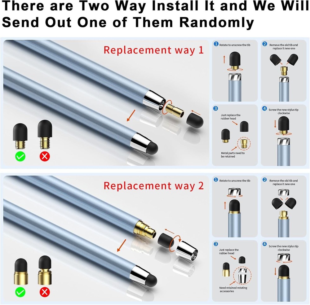 40PCS Universal Stylus Tips: Enhanced Sensitivity & Precision for All Devices