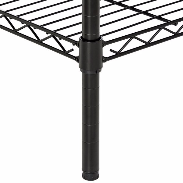 Four Layer - Metal Storage Rack Without Wheels, Black Spray Painted