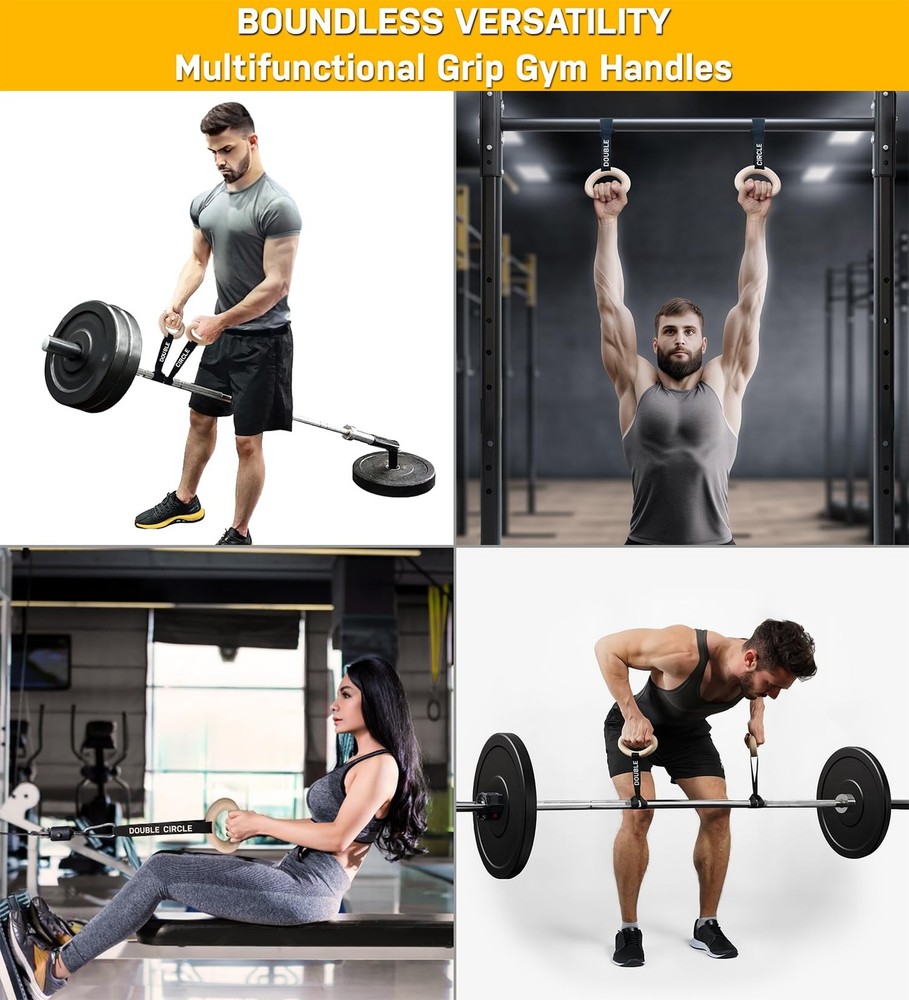 Pull Up Handles - Pull Up Grips, LAT Pull Down Gym Handles Design - Quick Att...