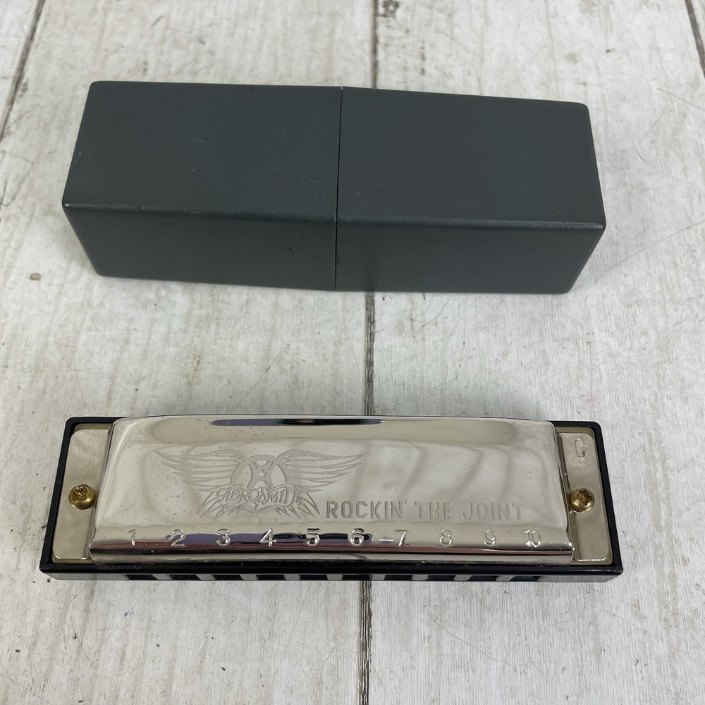 Aerosmith Hohner Harmonica “Rocking The Joint” With Case