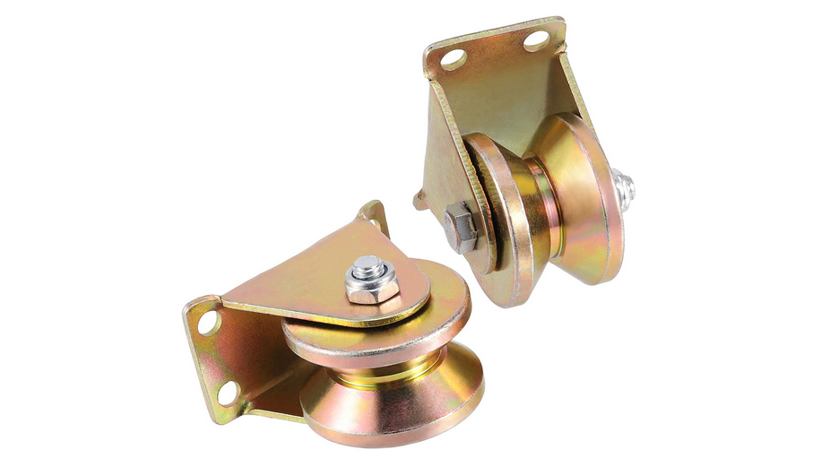 4 Pack 2" Sliding Gate Roller Steel V Type Wheel Solid Type, V-Groove Caster for