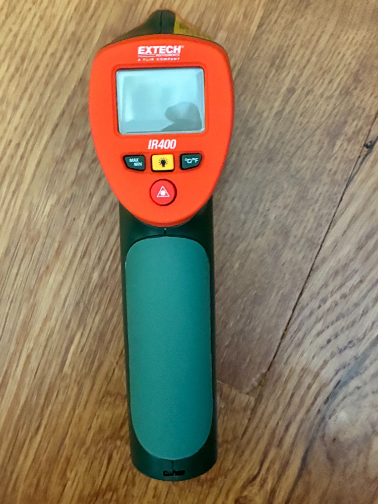 Extech IR400 Backlit Infrared Thermometer With Laser Pointer and Case