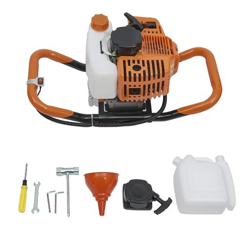 2-Stroke 52CC Earth Auger Digging Machine Gas Powered Post Hole Digger w/ 3 Bits