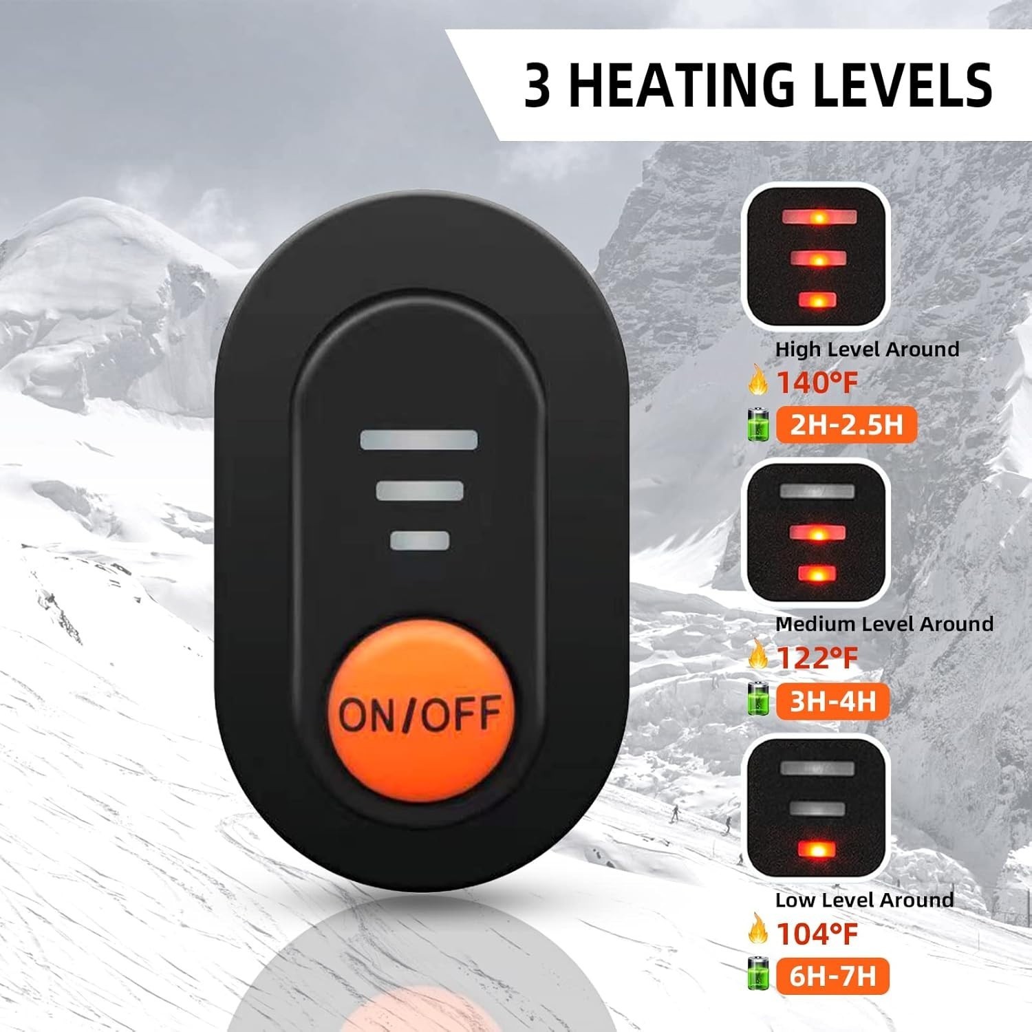 Royalrose Heated Gloves Liners for Men/Women Rechargeable Waterproof Size Med.