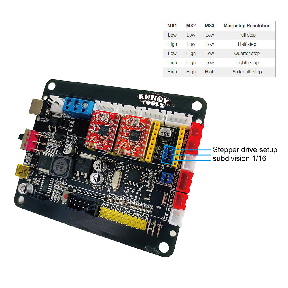 3 Axis Control Board Stepper Motor A4988 Drive GRBL Controller For CNC Engraver