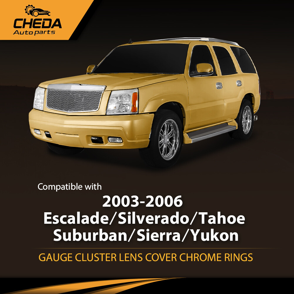 Gauge Cluster Lens Cover Chrome Ring Fit For 03 04 05 06 GM Trucks SUVs Escalade