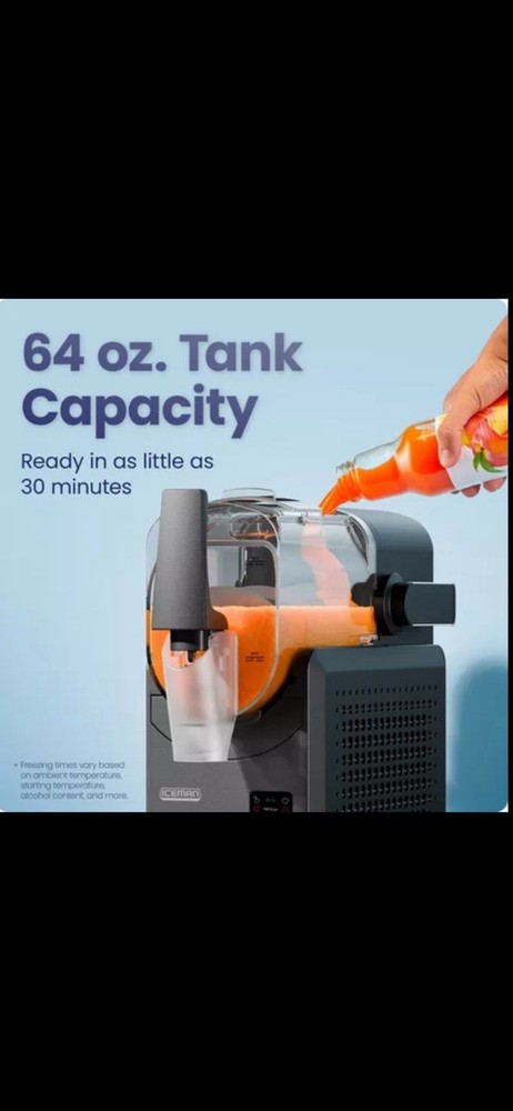 Slushy Maker 64oz Machine Adjustable Thickness 5 Drink Modes Iceman Slush-Ease