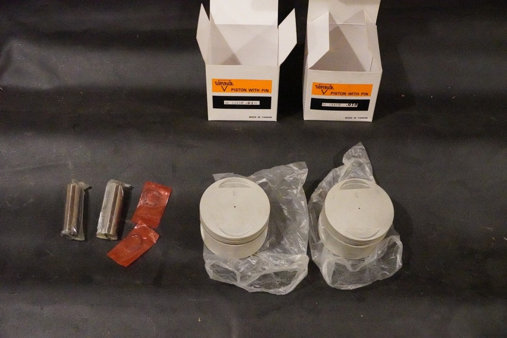Superior .010 Flat Top Cast Piston Kit Set For 84-99 Harley Evolution 1340 80"