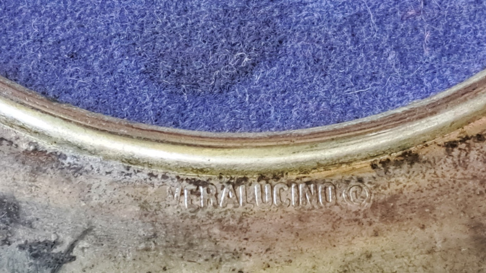 Vintage Italian Vera Lucino Silver Plated 9 inch Pitcher Geometric Design