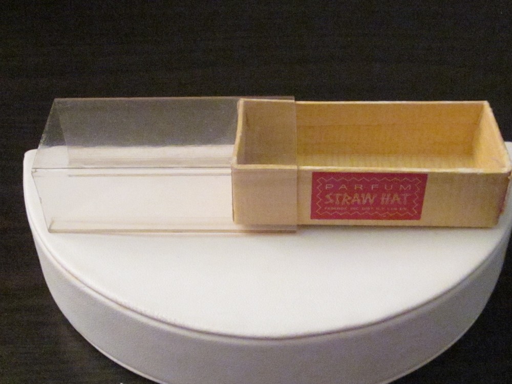 Fabergé Perfume Straw Hat Box Only,Clear Plastic Lid/cover