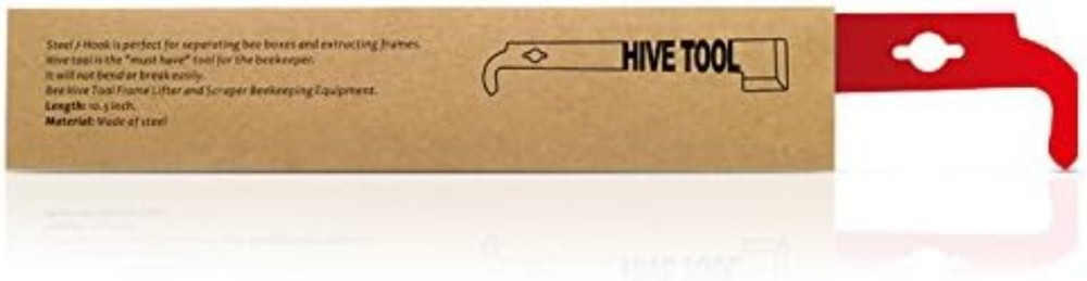 Multi-Functional 10-1/2-Inch J Hook Bee Hive Tool for Efficient Hive Management