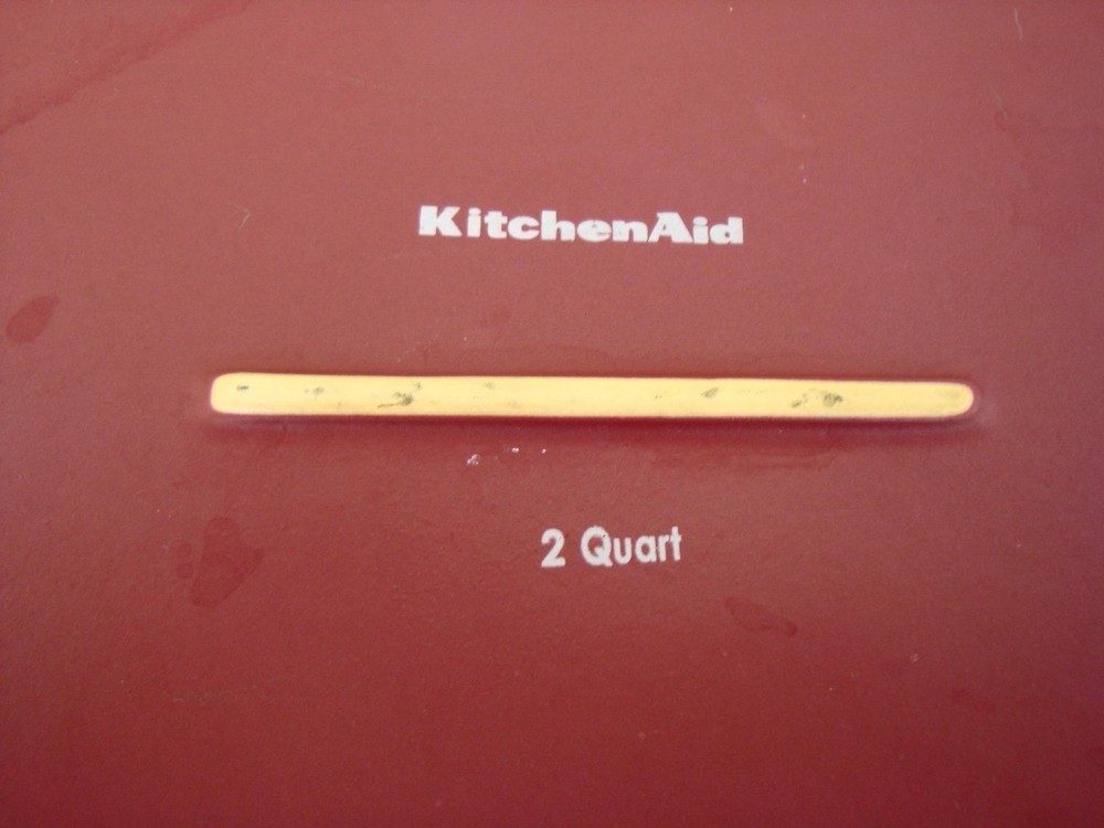 KitchenAid Red Cranberry 2 Quart Stoneware Bakeware Casserole Dish Baking Pan