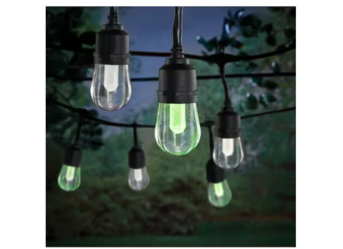 Hampton Bay Smart 24 Ft Color Changing Plug-In String Lights Powered By HubSpace