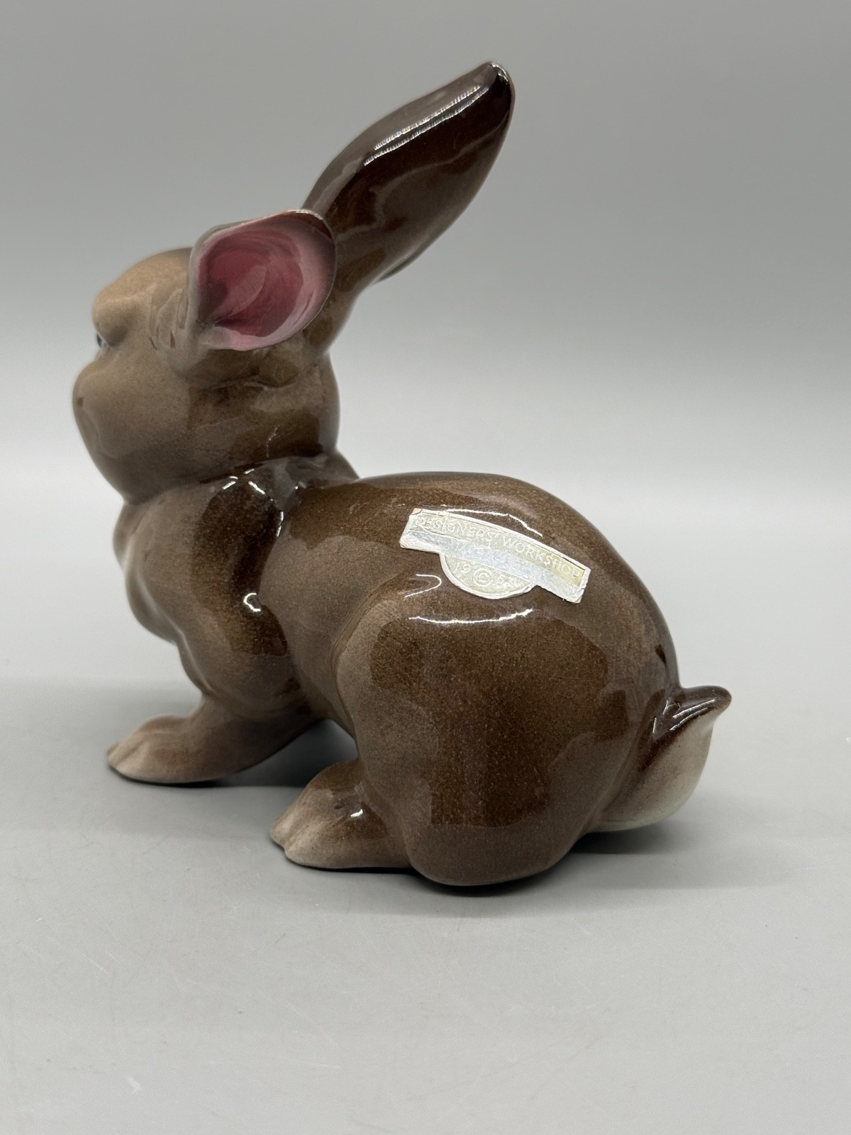 Vintage Hagen Renaker Glossy Brown Molly Rabbit