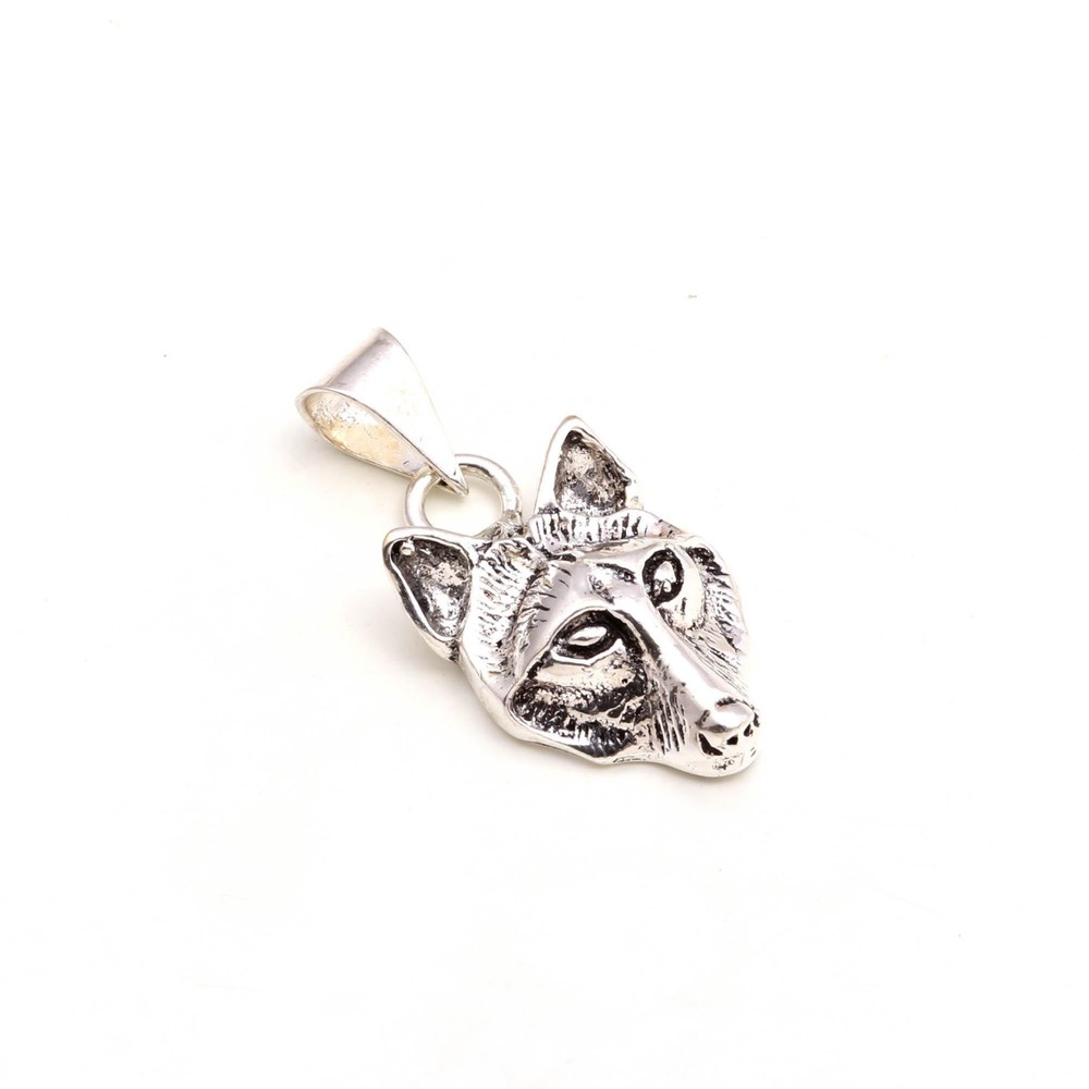 Handmade 925 Sterling Silver Solid Fox Pendant, Gift For Her