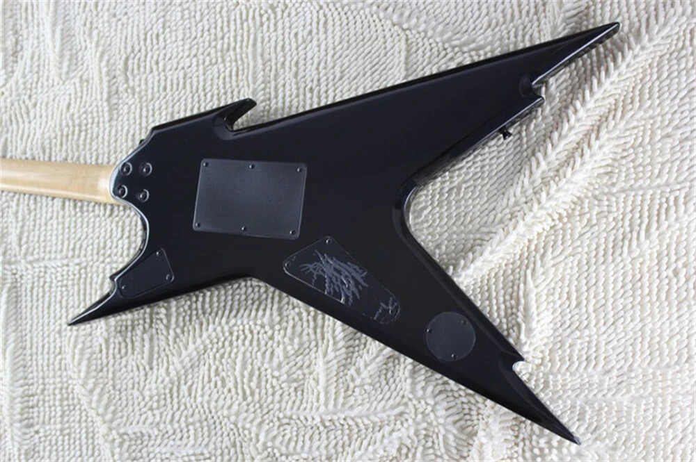 Lightning Pattern Electric Guitar with Black Hardware,Tremolo Bridge Customize