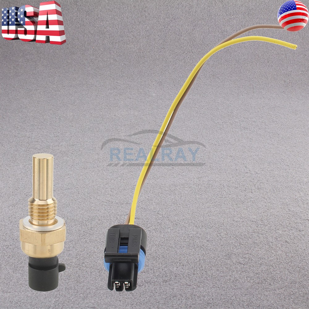 Engine Coolant Temp Sensor w/ Connector For Chevy Silverado Avalanche Suburban