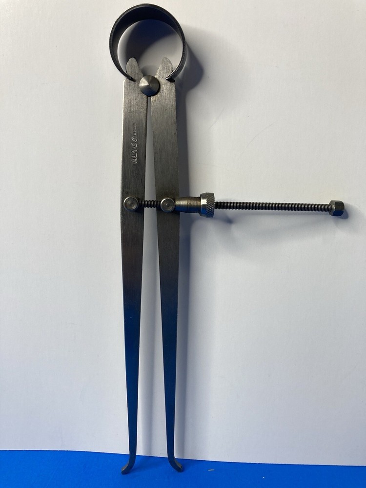 ALYCO 9 1/4" Long Yankee Spring Inside Caliper Flat Leg - Solid Nut - SPAIN VTG