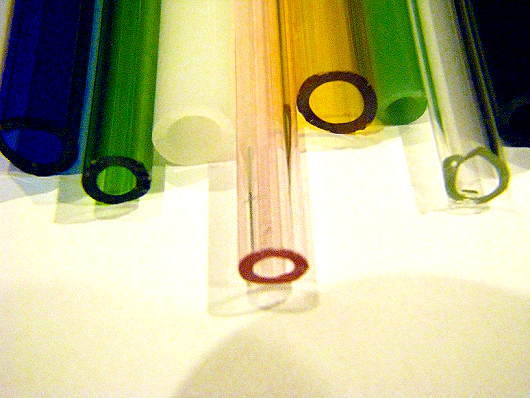 Devardi Glass COE 33 Boro Tubing, 5 Colored Borosilicate 12" Tubes Lampworking