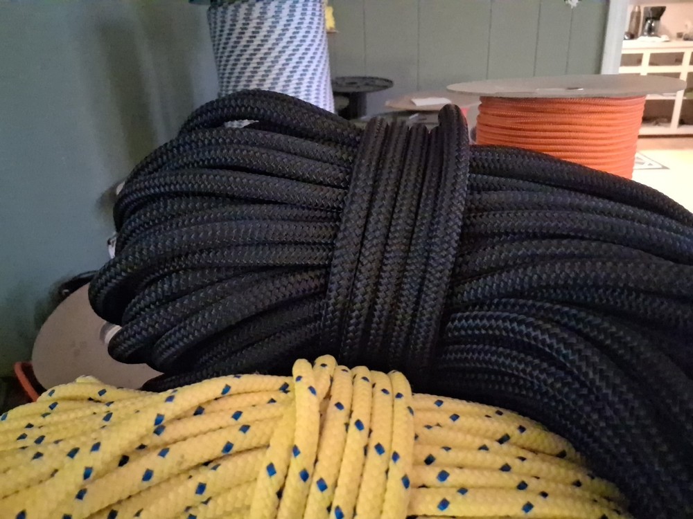 7/16 X 148 ft. Double Braid Polyester Rope. Grade B .Black