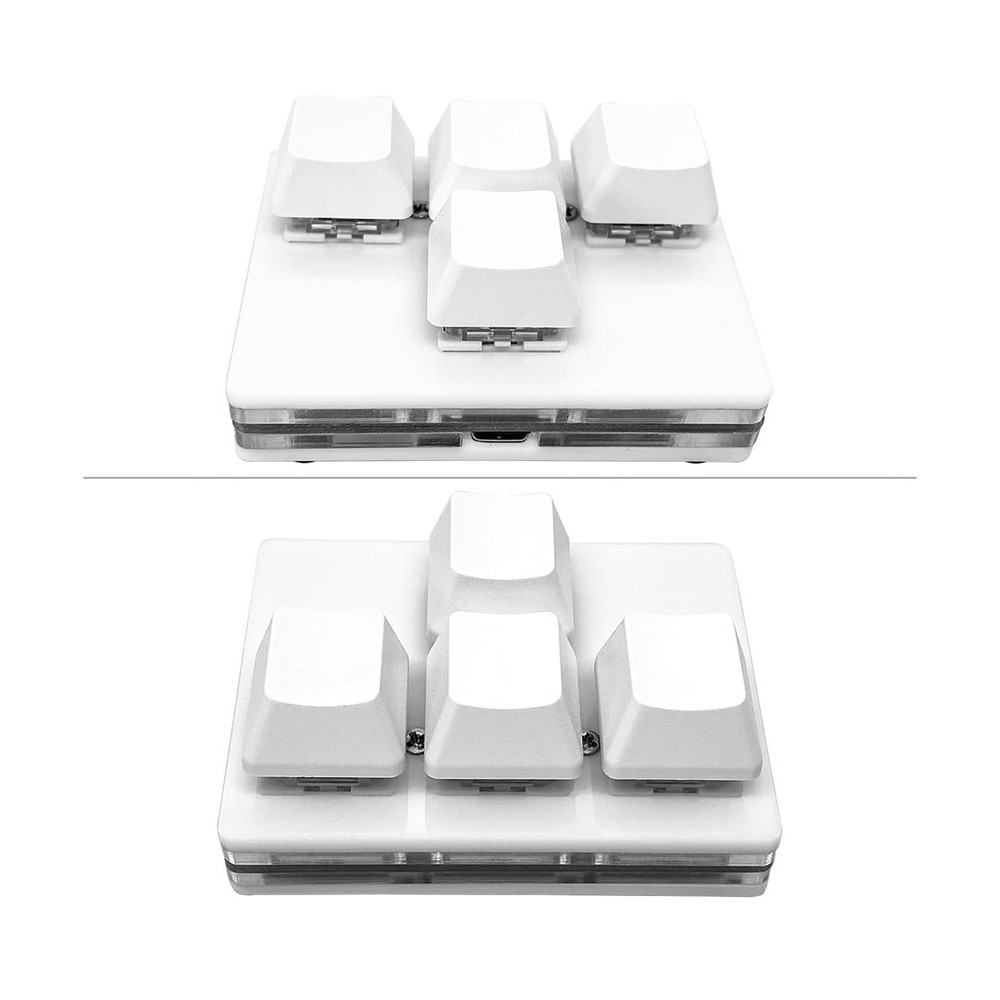 USB Mini 4-Key Keypad One-Handed Mechanical Gaming Keyboard Programming Macro...
