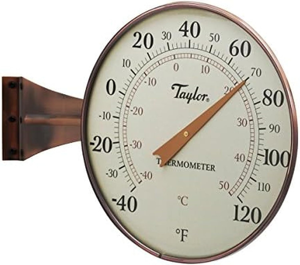 Heritage Collection Dial Indoor Outdoor Thermometer, Wireless Thermometer with E