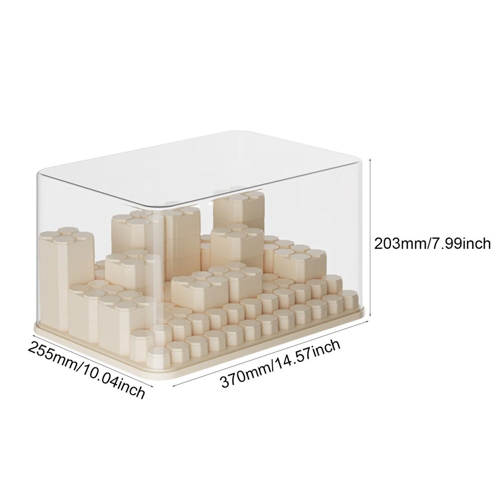Clear Mini Figure Storage Display Case, Multipurpose Desktop Organizer for Mini