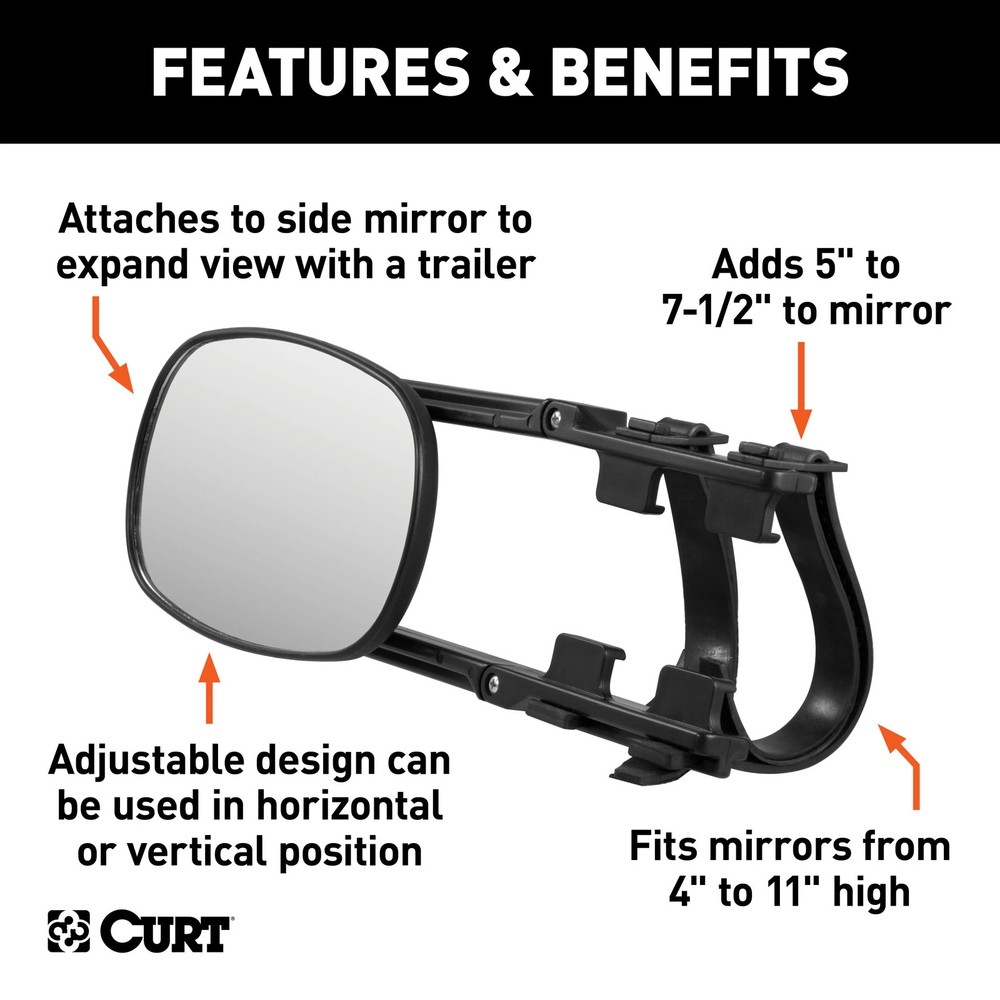 CURT Extended View Tow Mirror Side Mirror Attachment - 20002