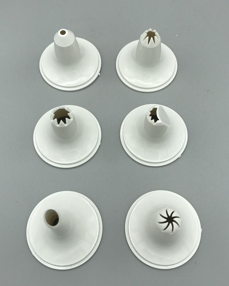 PAMPERED CHEF Easy Accent Decorator Replacement Tips Set 6 Fits 1775 Baking