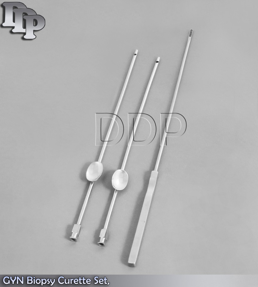GYN Biopsy Curette Set, Three (3) Instruments