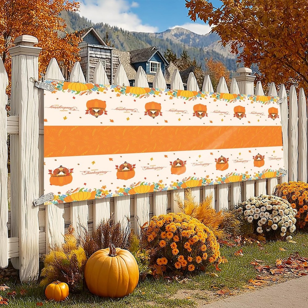 Thanksgiving Plastic Tablecloth Disposable 3 Pack – Fall Table Decorations