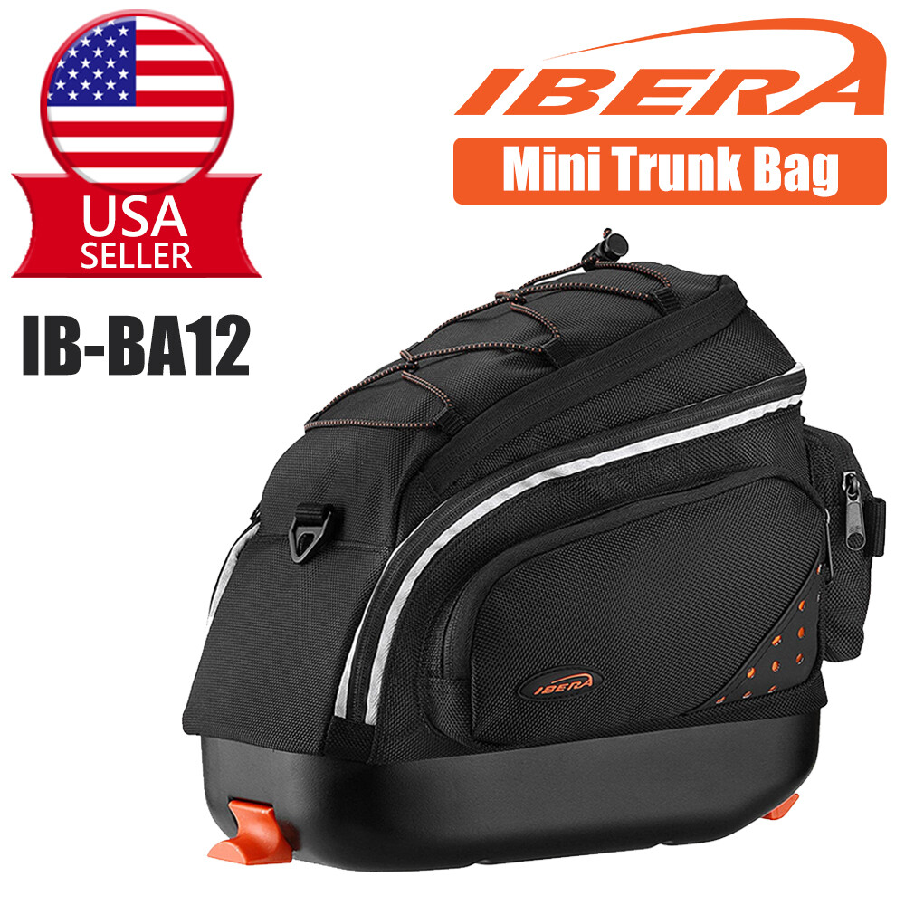 Ibera Bike Trunk Bag Rear Mountain Road Bike Quick-Release Mini Commuter Bag