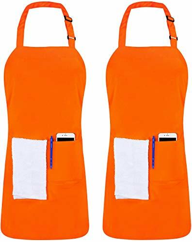 Utopia Kitchen Adjustable Bib Apron (2-Pack) Water Oil Resistant Chef Aprons