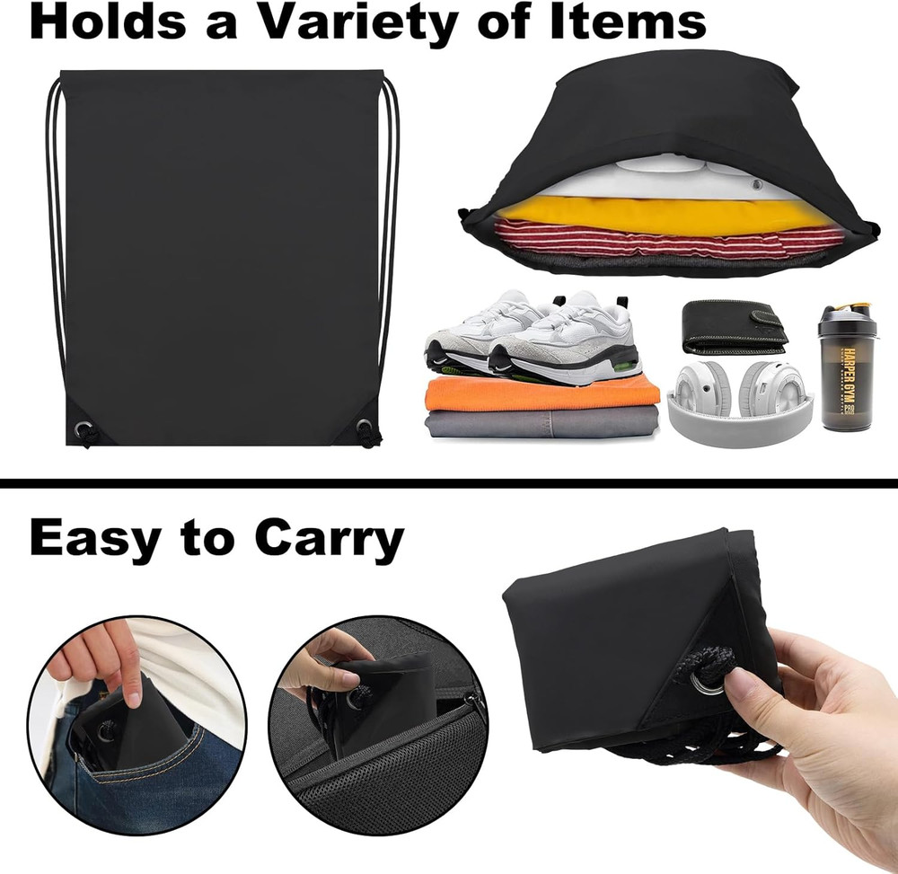 2PCS Drawstring Bags Bulk, String Backpack for Men Women, Cinch Bag Draw String
