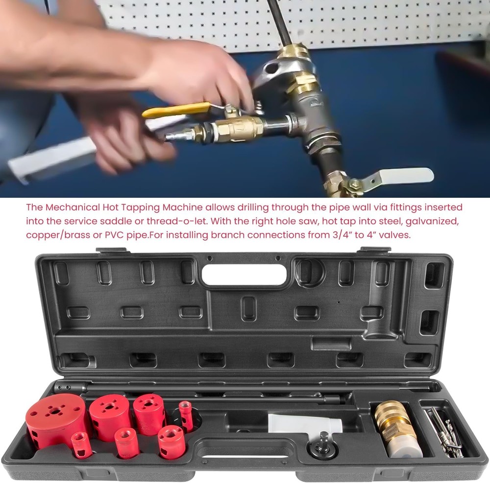 08350 DM3MECH Mechanical Hot Tapping Machine Complete Kit for NPT & Case
