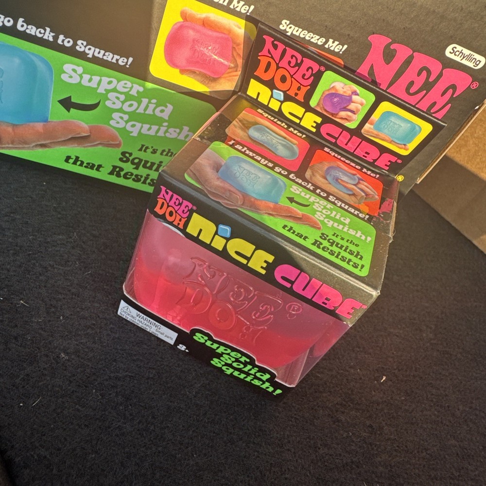 New Nee Doh Nice Cube Pink Super Solid Squish