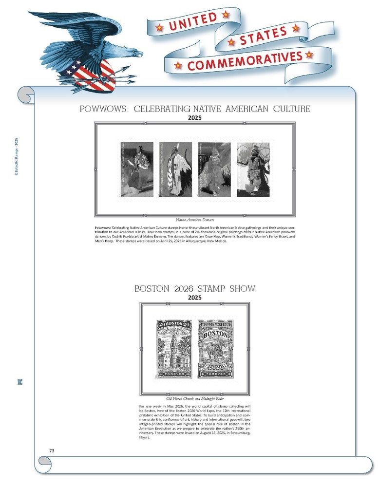 2025 U.S. Commemorative Singles SIMPLIFIED Supplement (White Ace Alternative)