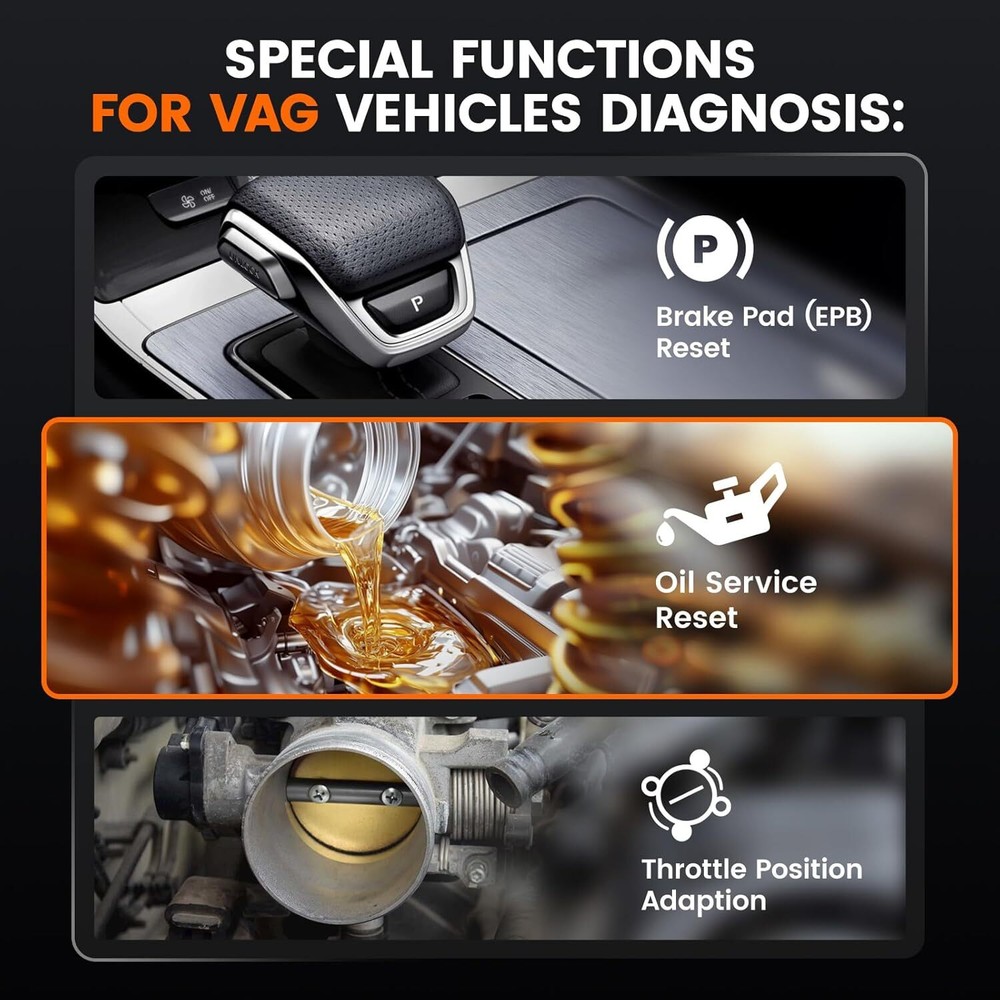 Ancel VD500 OBD2 Scanner Full System Code Reader Car Diagnostic Tools For VAG VW