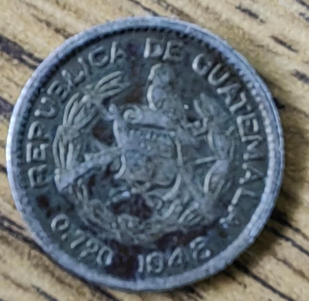 Moneda de plata de Guatemala, 5 centavos 1948