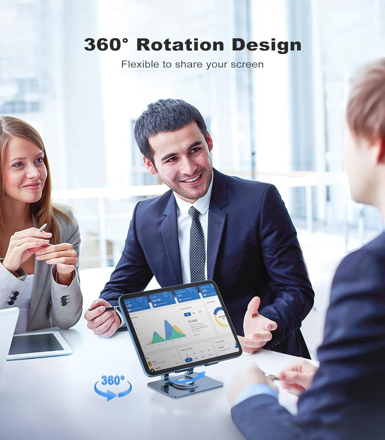 Portable Stand Ergonomic Metal Aluminum Adjustable Tablet Phone Holder Foldable