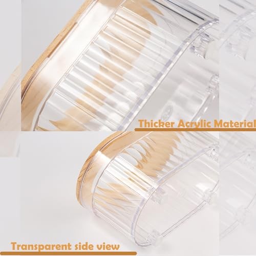 Transparent Oval Hamster Sand Bath Box for Hamster Cage Accessories, Digging