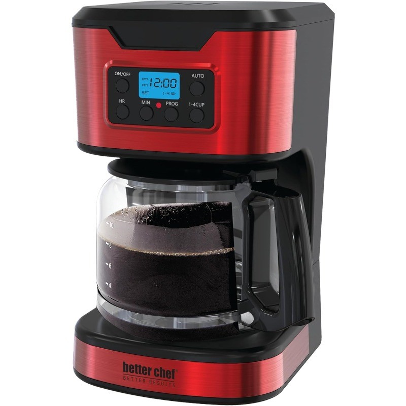Programmable 12-Cup Coffee Maker 1-4 Cup Setting Auto-Pause to Serve Keep Warm
