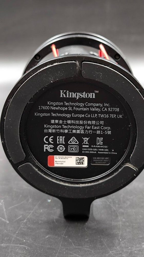 HyperX QuadCast Microphone Used Working Black/Red