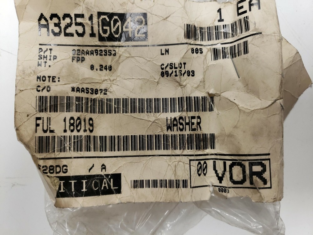 FUL 18019 EATON/FULLER TRANSMISSION WASHER