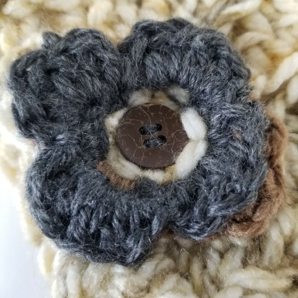 Ponytail Messy Bun Dread Dreadlock Ear Warmer Hand Knit Hat