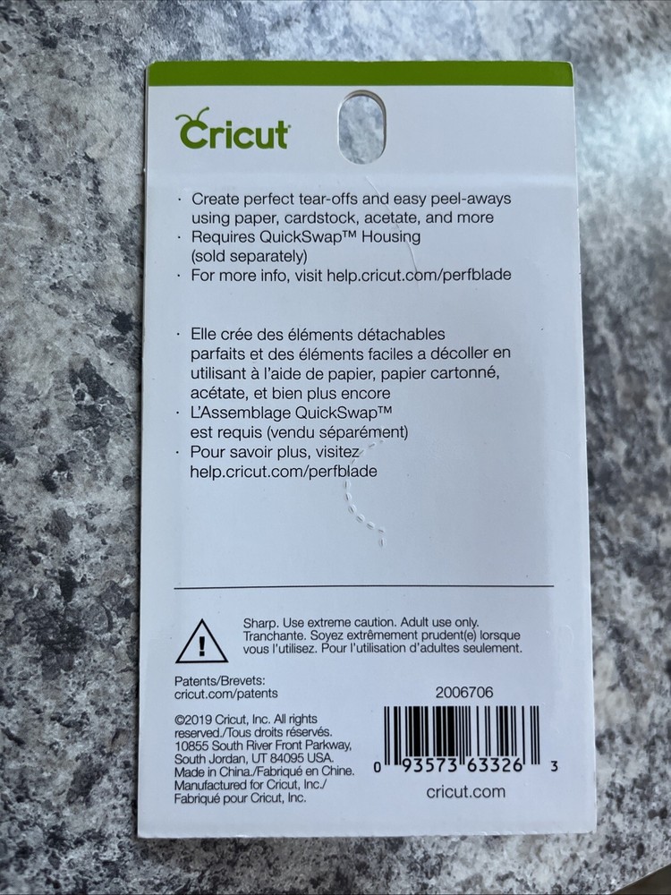 Cricut Maker Tool, Perforation Blade, Basic